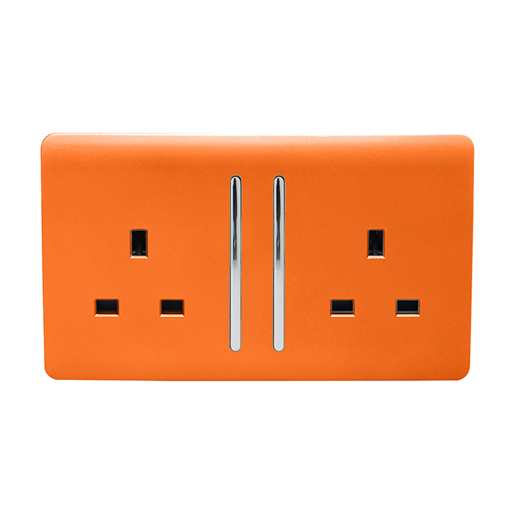ART-SKT213LOR  2 Gang 13Amp Long Switched Double Socket Orange